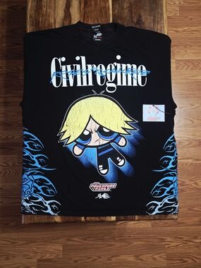 Civil Regime x Powerpuff Girls "Bubbles" Black Graphic Tee